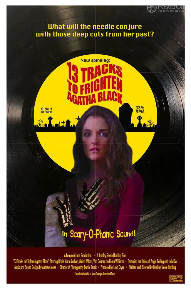 13 Tracks to Frighten Agatha Black Poster