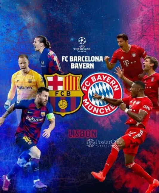 Barcelona vs Bayern Munich Poster