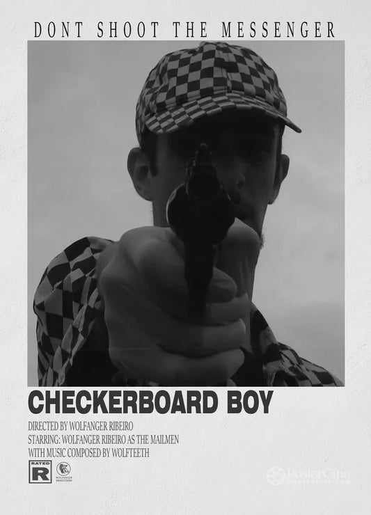 Checkerboard Boy Poster