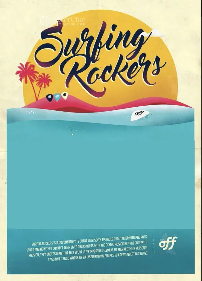 Surfing Rockers Poster